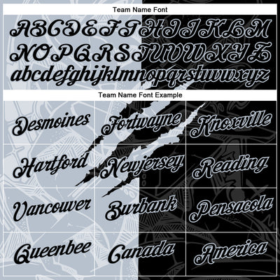 Custom Graffiti Pattern Black-Silver Scratch 3D Performance T-Shirt