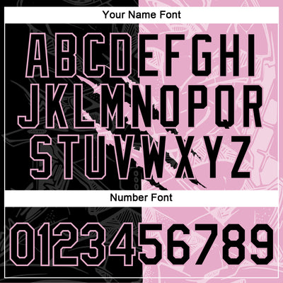 Custom Graffiti Pattern Black-Light Pink Scratch 3D Performance T-Shirt