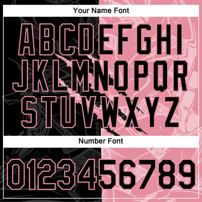 Custom Graffiti Pattern Black-Medium Pink Scratch 3D Performance T-Shirt