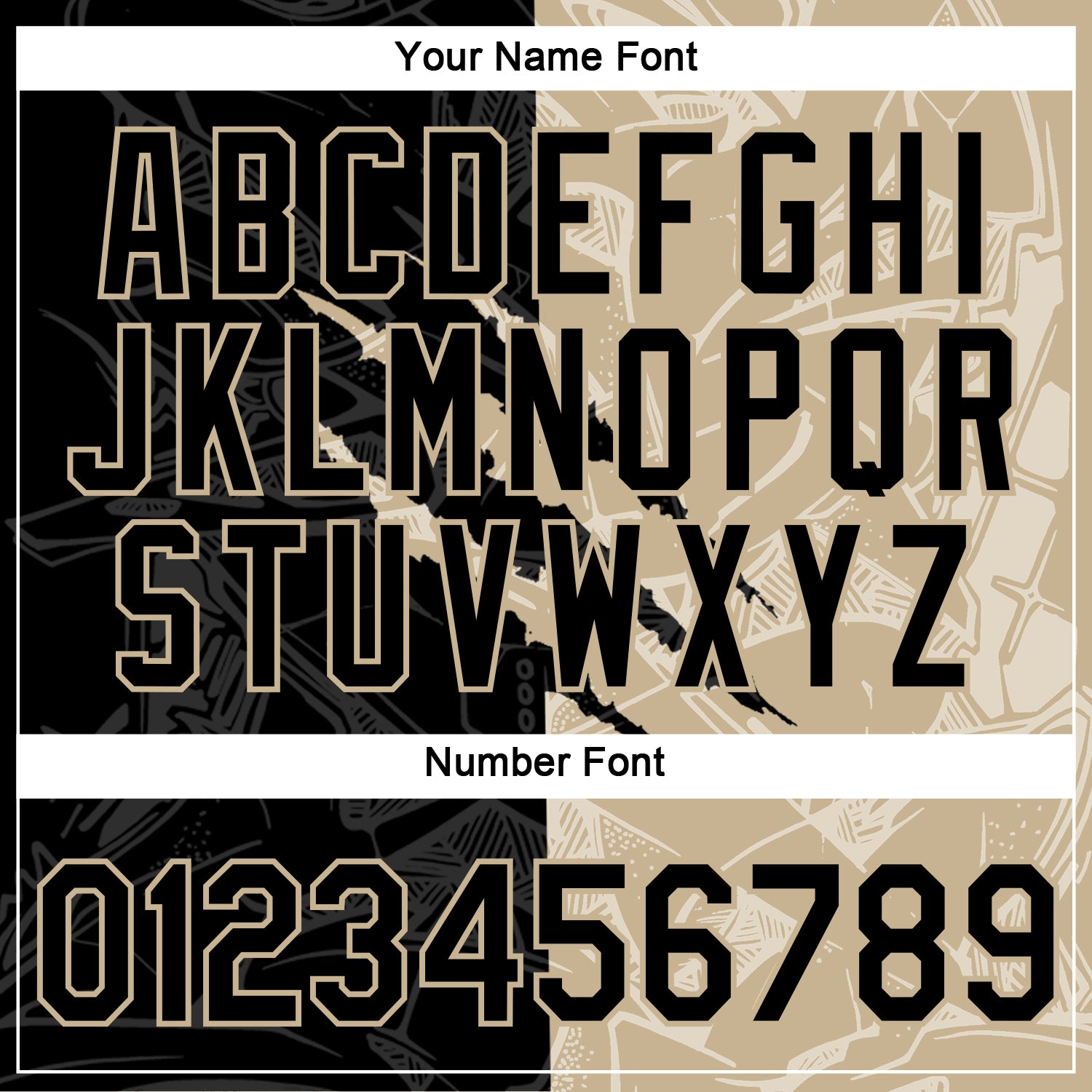 Custom Graffiti Pattern Black-Vegas Gold Scratch 3D Performance T-Shirt