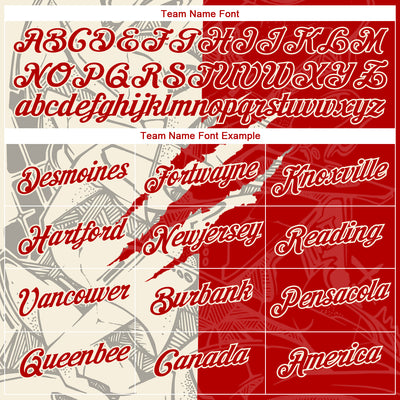 Custom Graffiti Pattern Red-Cream Scratch 3D Performance T-Shirt