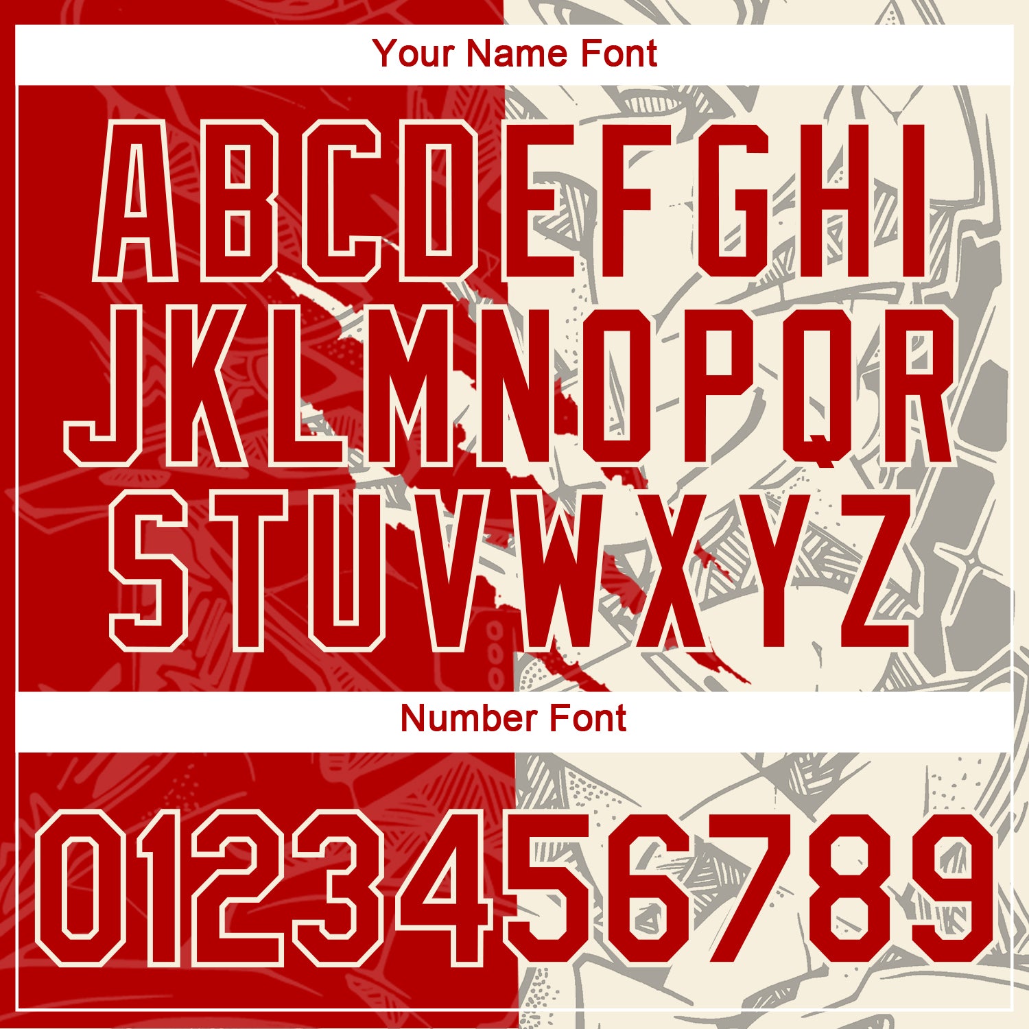 Custom Graffiti Pattern Red-Cream Scratch 3D Performance T-Shirt