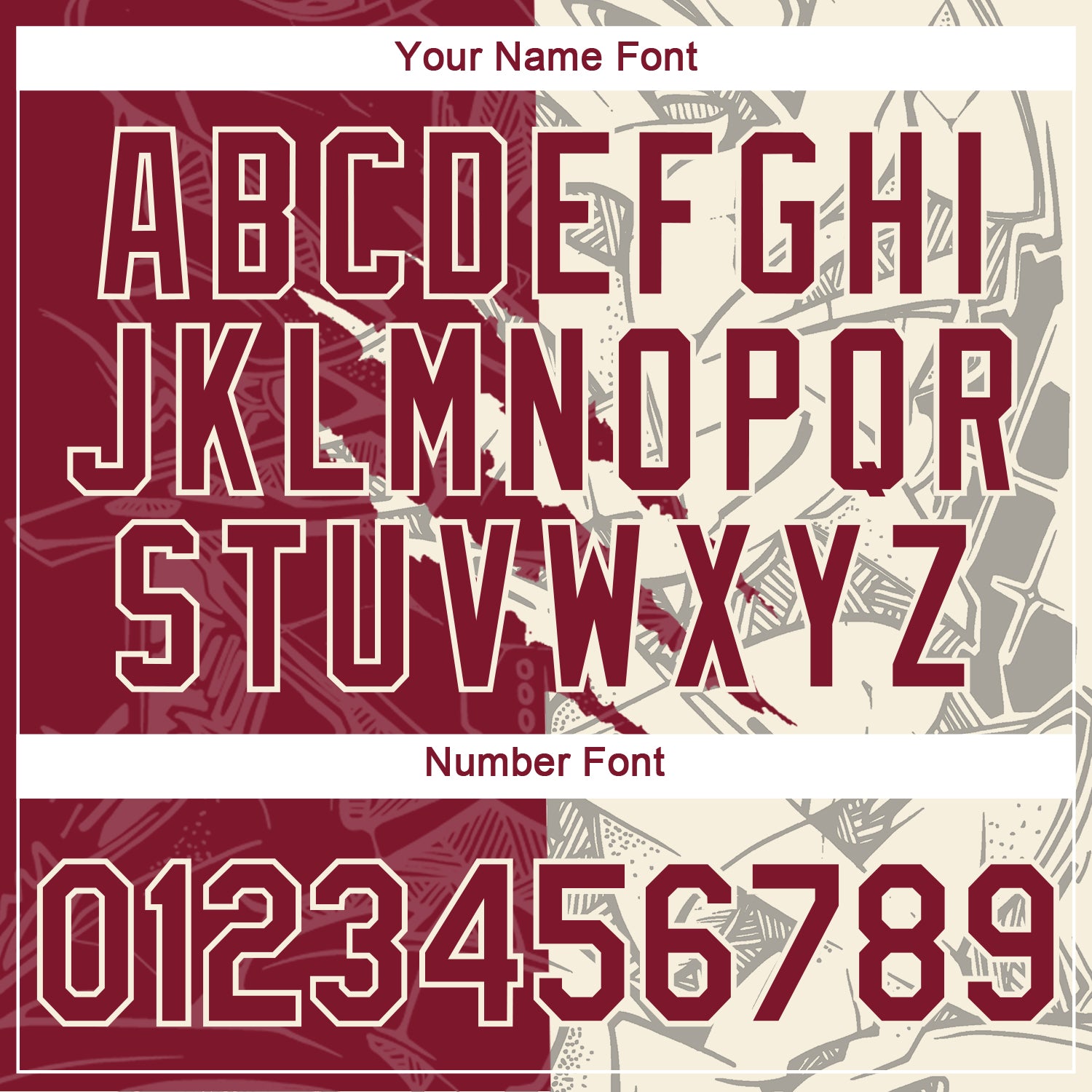 Custom Graffiti Pattern Crimson-Cream Scratch 3D Performance T-Shirt