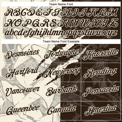 Custom Graffiti Pattern Brown-Cream Scratch 3D Performance T-Shirt