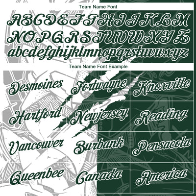 Custom Graffiti Pattern Green-White Scratch 3D Performance T-Shirt