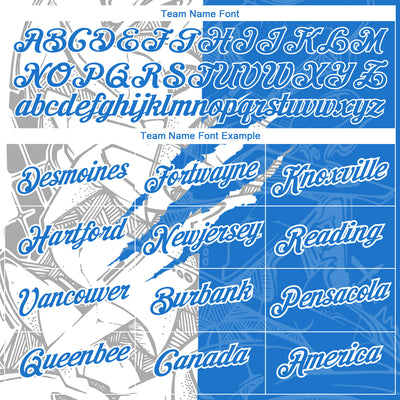 Custom Graffiti Pattern Powder Blue-White Scratch 3D Performance T-Shirt