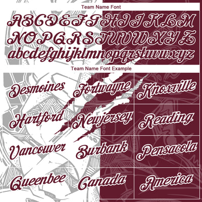 Custom Graffiti Pattern Burgundy-White Scratch 3D Performance T-Shirt