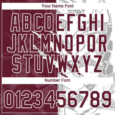 Custom Graffiti Pattern Burgundy-White Scratch 3D Performance T-Shirt