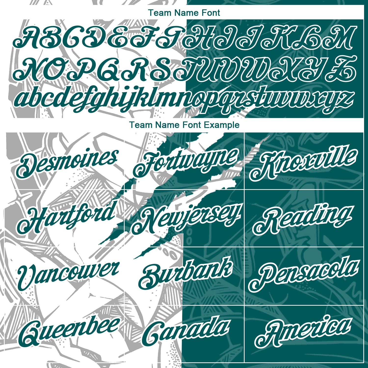 Custom Graffiti Pattern Teal-White Scratch 3D Performance T-Shirt