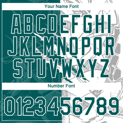 Custom Graffiti Pattern Teal-White Scratch 3D Performance T-Shirt