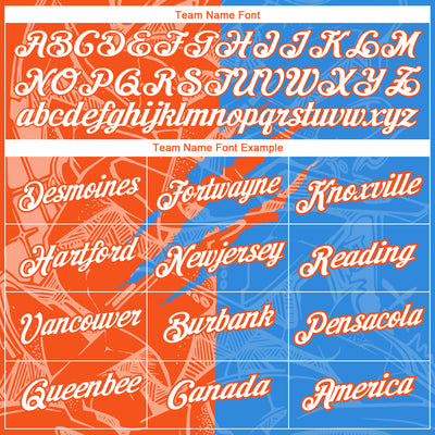 Custom Graffiti Pattern White Powder Blue-Orange Scratch 3D Performance T-Shirt