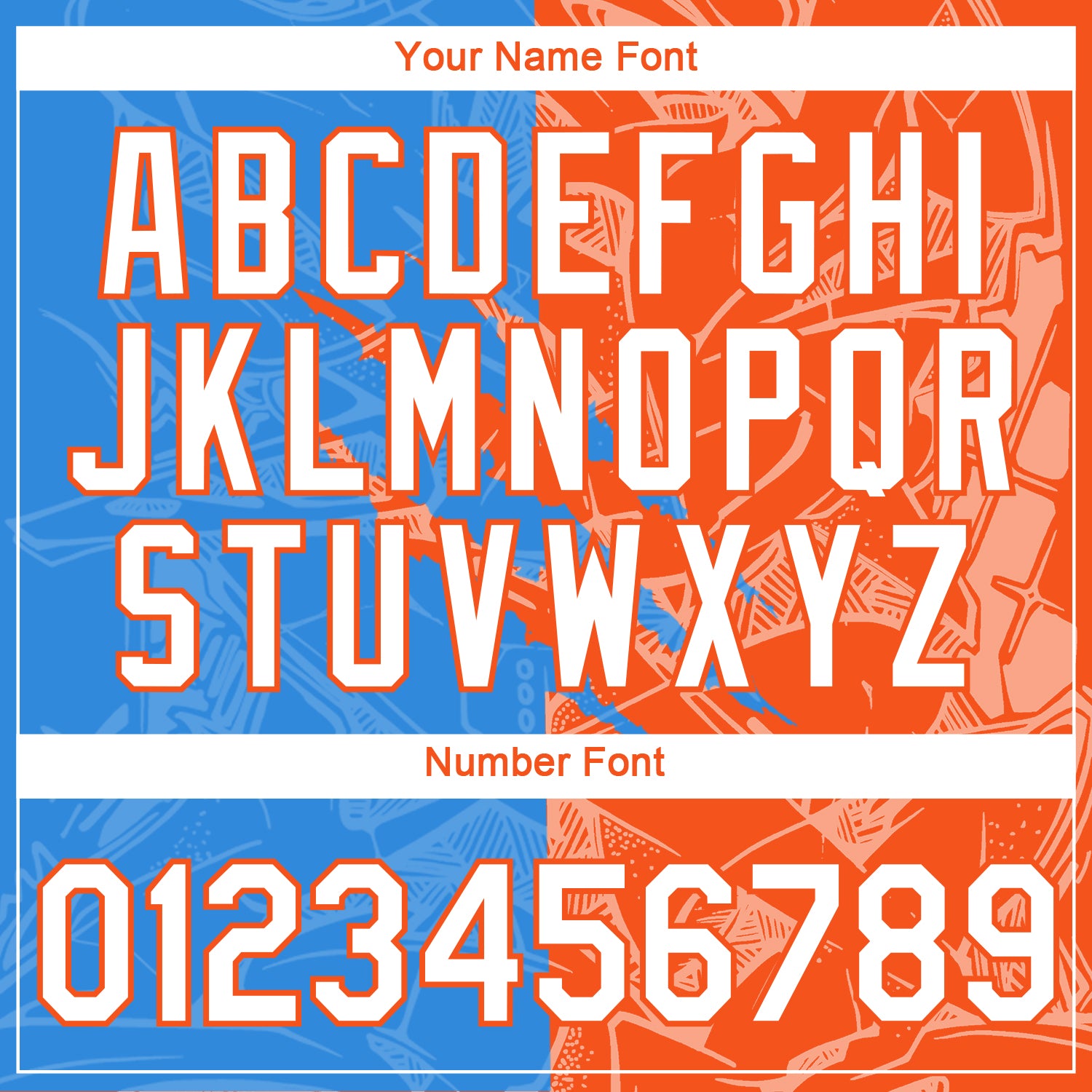 Custom Graffiti Pattern White Powder Blue-Orange Scratch 3D Performance T-Shirt