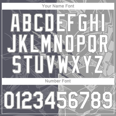 Custom Graffiti Pattern White Steel Gray-Gray Scratch 3D Performance T-Shirt