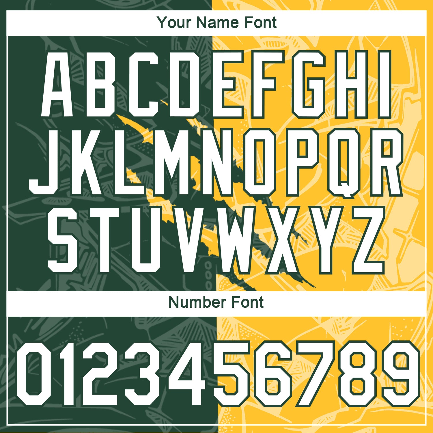 Custom Graffiti Pattern White Green-Gold Scratch 3D Performance T-Shirt