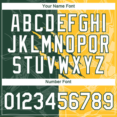 Custom Graffiti Pattern White Green-Gold Scratch 3D Performance T-Shirt