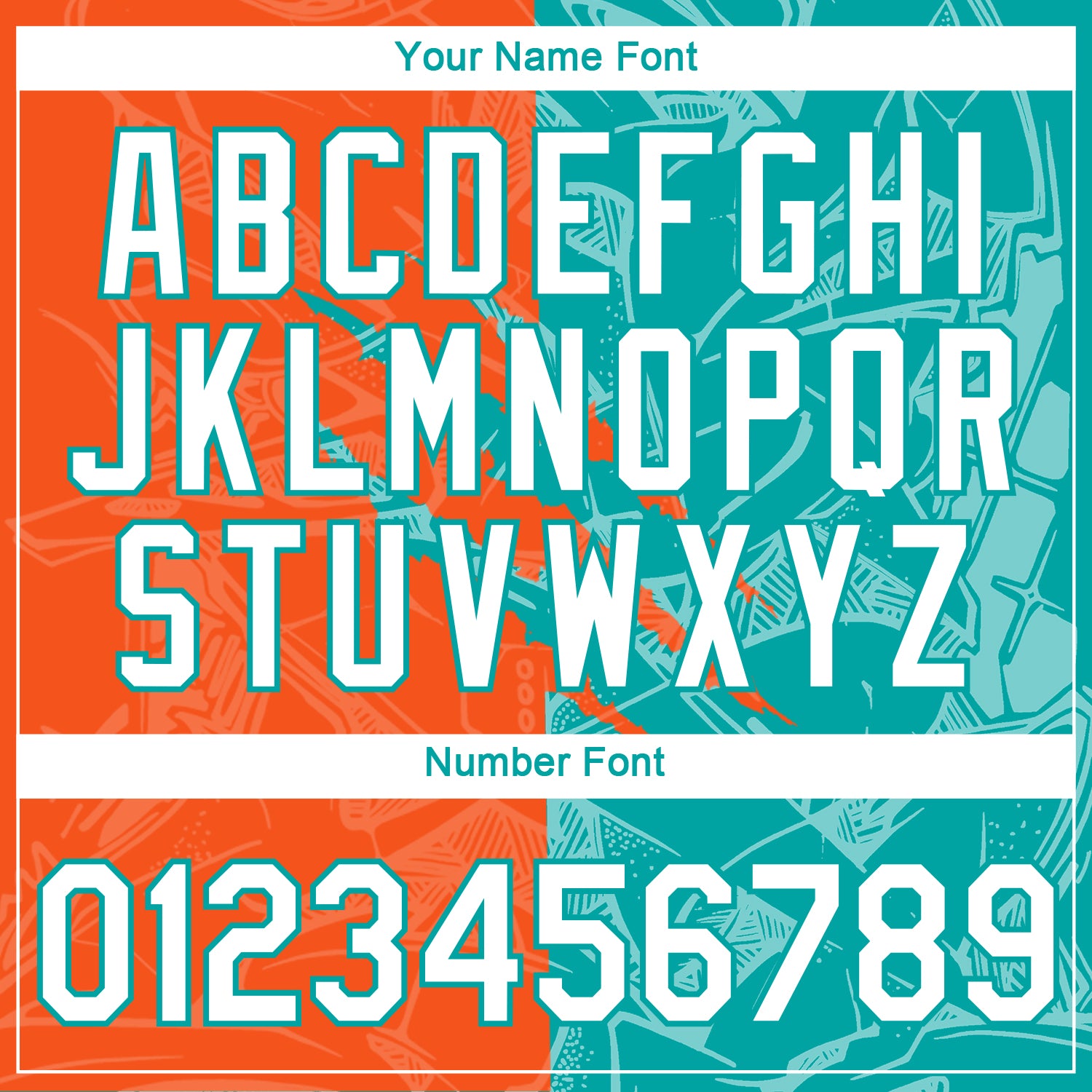 Custom Graffiti Pattern White Orange-Aqua Scratch 3D Performance T-Shirt