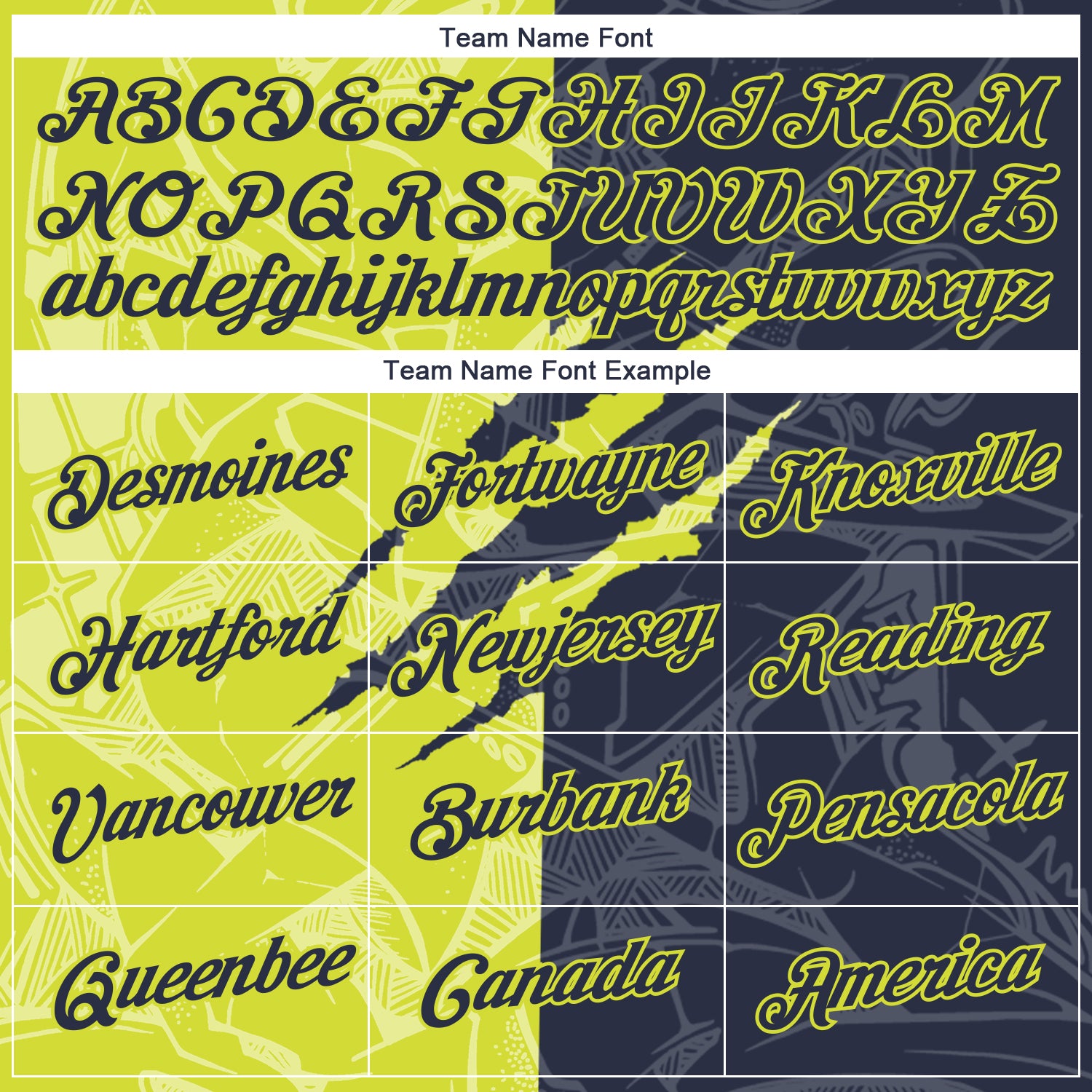 Custom Graffiti Pattern Navy-Neon Yellow Scratch 3D Performance T-Shirt