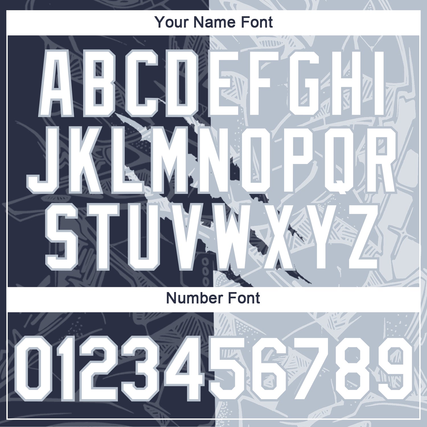 Custom Graffiti Pattern White Navy-Silver Scratch 3D Performance T-Shirt