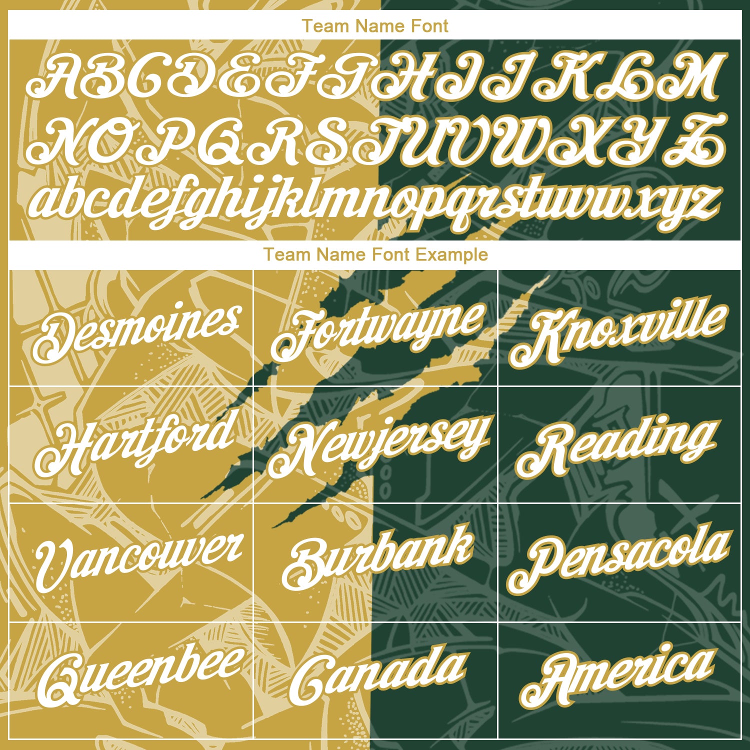 Custom Graffiti Pattern White Green-Old Gold Scratch 3D Performance T-Shirt