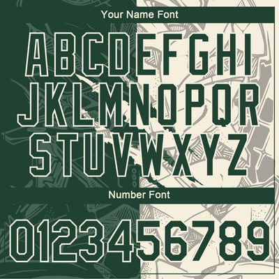 Custom Graffiti Pattern Green-Cream Scratch 3D Performance T-Shirt