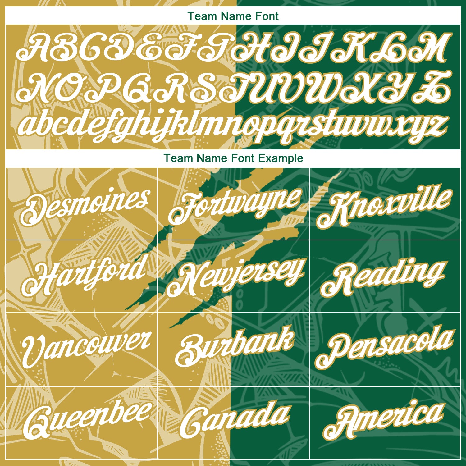 Custom Graffiti Pattern White Kelly Green-Old Gold Scratch 3D Performance T-Shirt