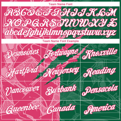 Custom Graffiti Pattern White Kelly Green-Neon Pink Scratch 3D Performance T-Shirt