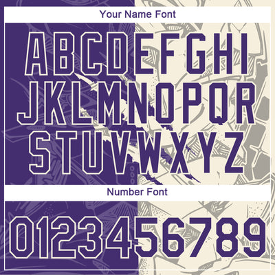 Custom Graffiti Pattern Purple-Cream Scratch 3D Performance T-Shirt