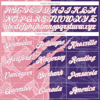 Custom Graffiti Pattern White Purple-Medium Pink Scratch 3D Performance T-Shirt