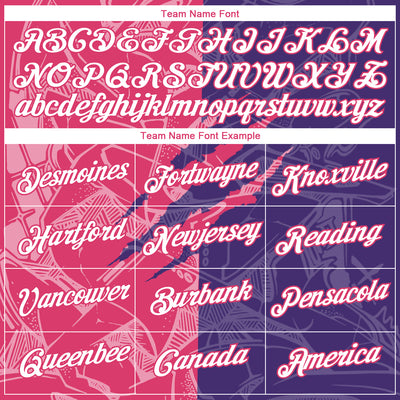 Custom Graffiti Pattern White Purple-Neon Pink Scratch 3D Performance T-Shirt