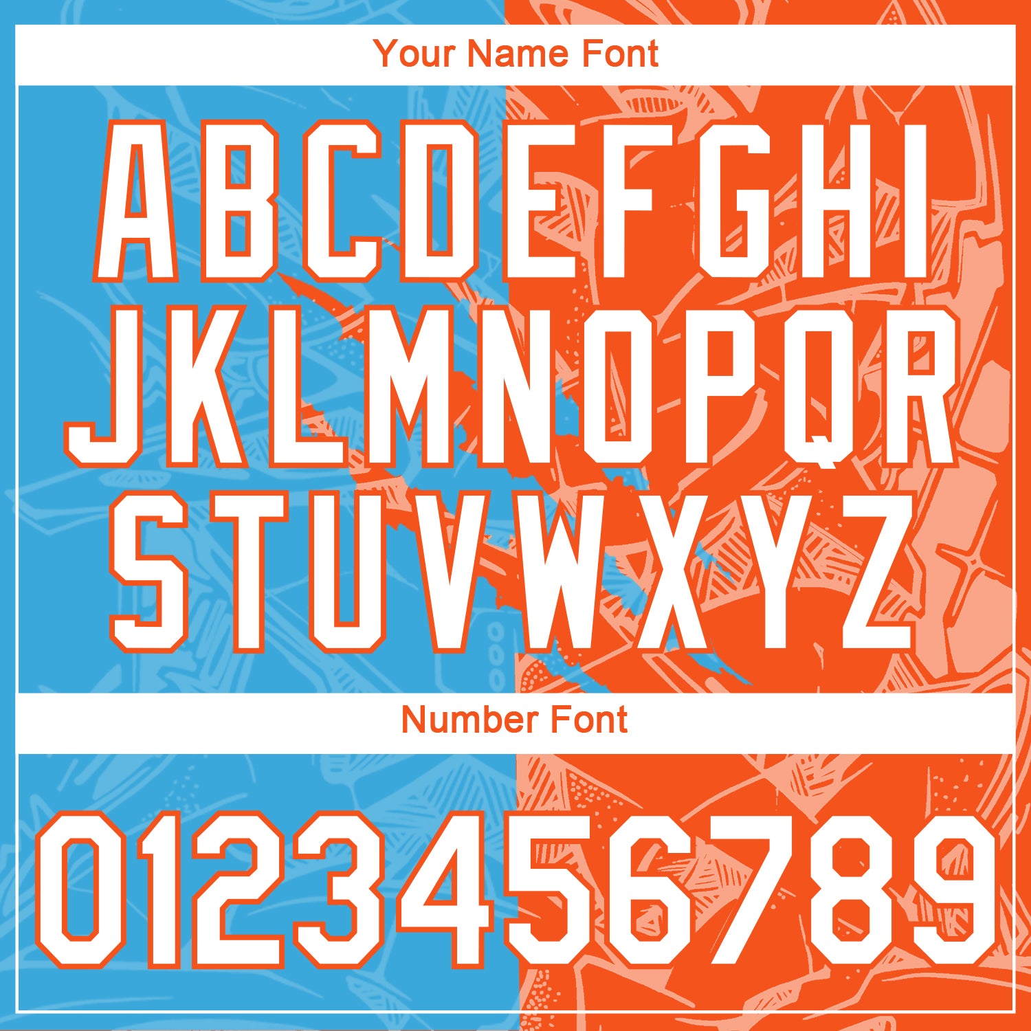 Custom Graffiti Pattern White Sky Blue-Orange Scratch 3D Performance T-Shirt