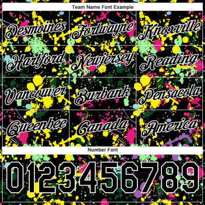 Custom Stitched Graffiti Pattern Black-White 3D Splash Grunge Art Sports Pullover Sweatshirt Hoodie