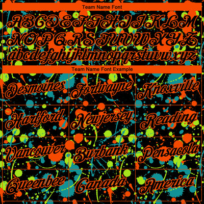Custom Stitched Graffiti Pattern Black-Orange 3D Splash Grunge Art Sports Pullover Sweatshirt Hoodie