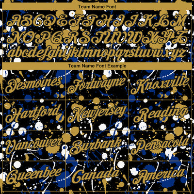 Custom Stitched Graffiti Pattern Old Gold-Black 3D Splash Grunge Art Sports Pullover Sweatshirt Hoodie