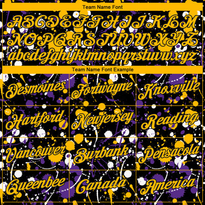 Custom Stitched Graffiti Pattern Gold-Black 3D Splash Grunge Art Sports Pullover Sweatshirt Hoodie