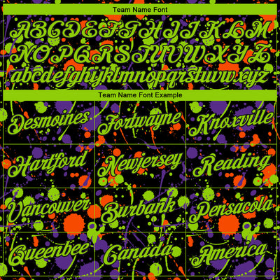 Custom Stitched Graffiti Pattern Neon Green-Black 3D Splash Grunge Art Sports Pullover Sweatshirt Hoodie