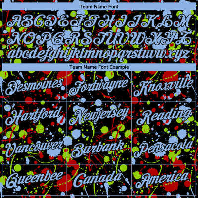 Custom Stitched Graffiti Pattern Light Blue-Black 3D Splash Grunge Art Sports Pullover Sweatshirt Hoodie