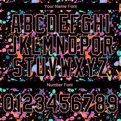 Custom Stitched Graffiti Pattern Black-Medium Pink 3D Splash Grunge Art Sports Pullover Sweatshirt Hoodie