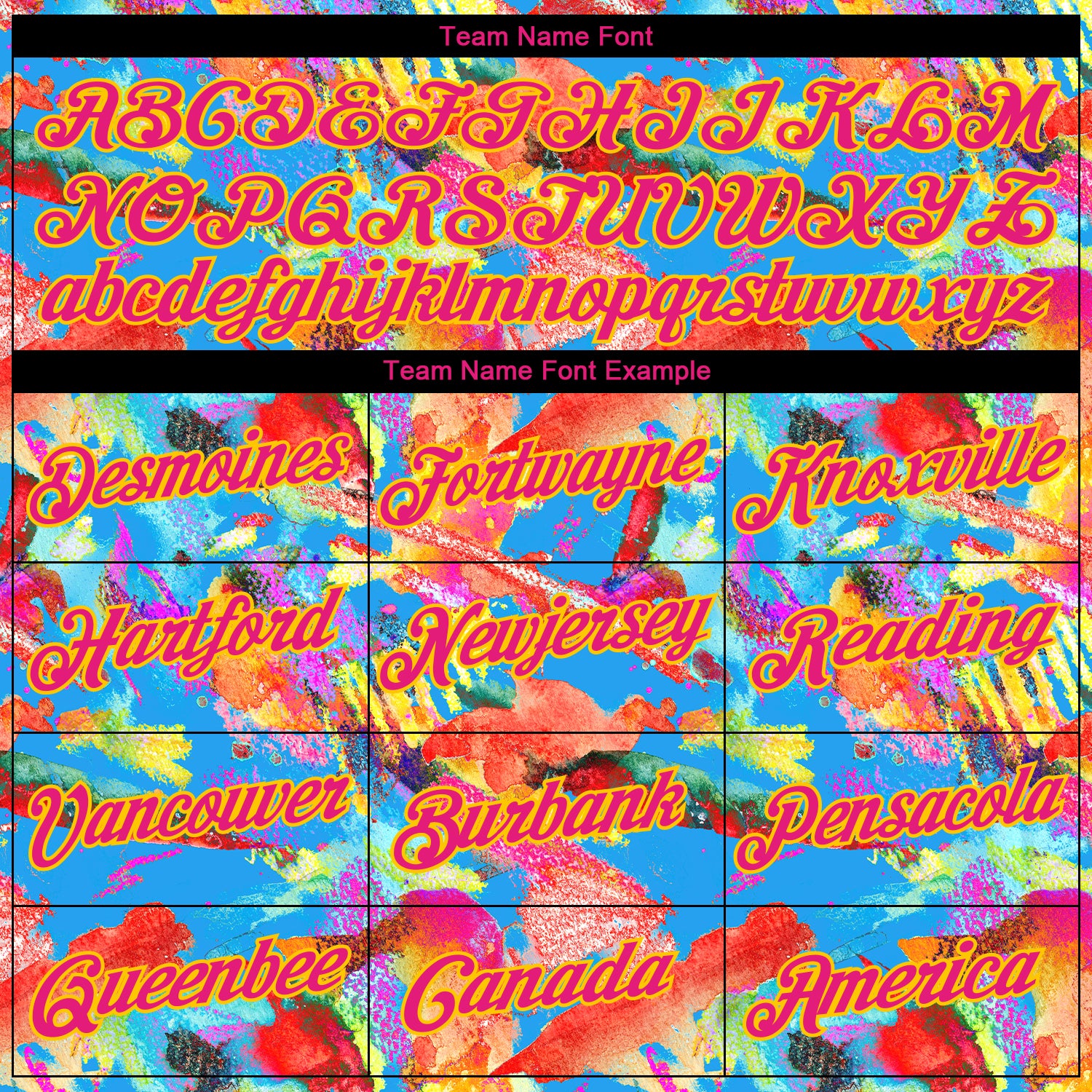 Custom Stitched Graffiti Pattern Hot Pink Black-Yellow 3D Watercolor Grunge Art Sports Pullover Sweatshirt Hoodie