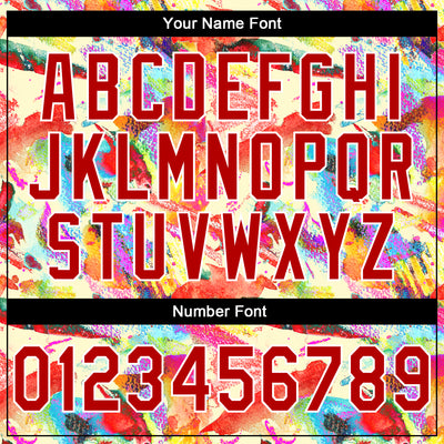 Custom Stitched Graffiti Pattern Red-White 3D Watercolor Grunge Art Sports Pullover Sweatshirt Hoodie