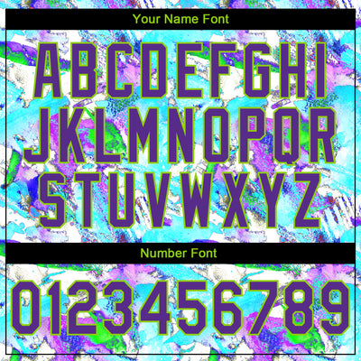 Custom Stitched Graffiti Pattern Purple-Neon Green 3D Watercolor Grunge Art Sports Pullover Sweatshirt Hoodie