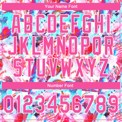 Custom Stitched Graffiti Pattern Pink-White 3D Watercolor Grunge Art Sports Pullover Sweatshirt Hoodie