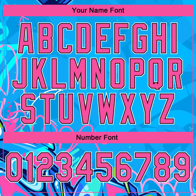 Custom Stitched Graffiti Pattern Pink Black-White 3D Hiphop Abstract Urban Street Art Sports Pullover Sweatshirt Hoodie