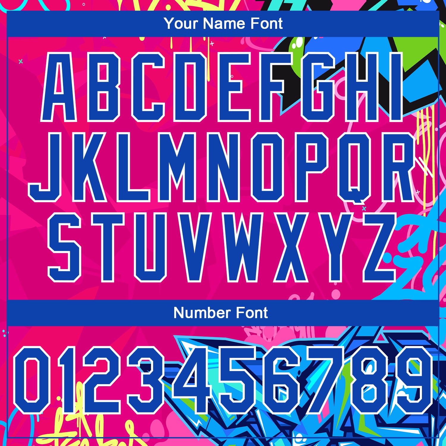 Custom Stitched Graffiti Pattern Thunder Blue-White 3D Hiphop Abstract Urban Street Art Sports Pullover Sweatshirt Hoodie