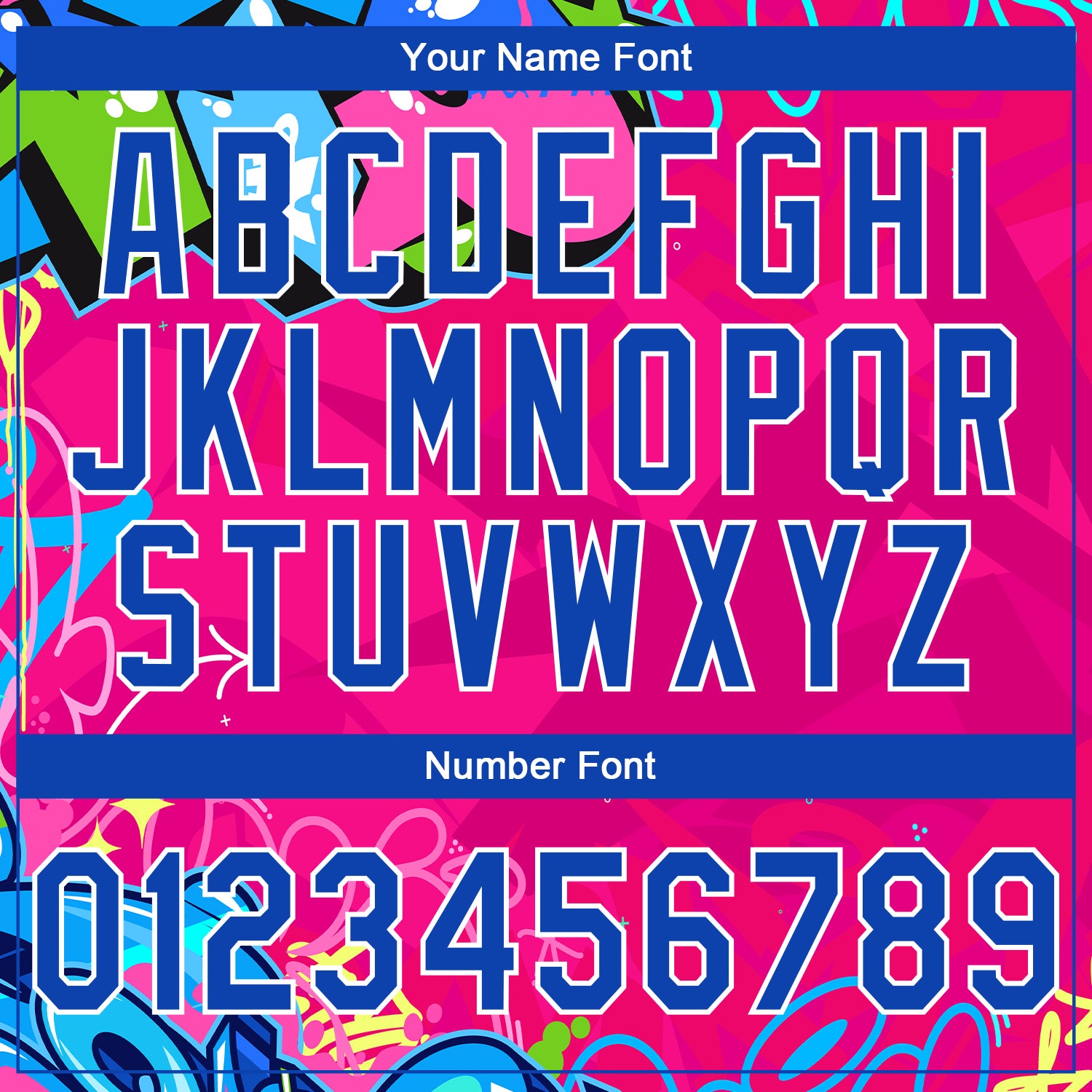 Custom Stitched Graffiti Pattern Thunder Blue-White 3D Hiphop Abstract Urban Street Art Sports Pullover Sweatshirt Hoodie