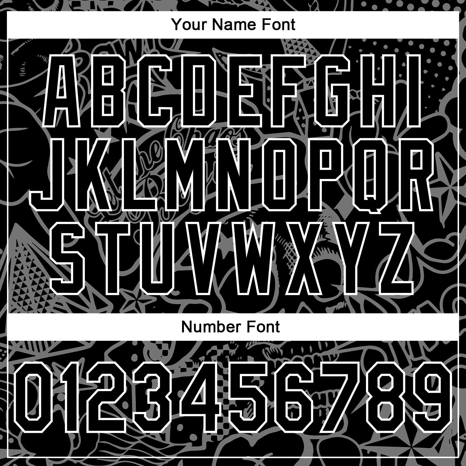 Custom Stitched Graffiti Pattern Black-White 3D Skull Fashion Sports Pullover Sweatshirt Hoodie