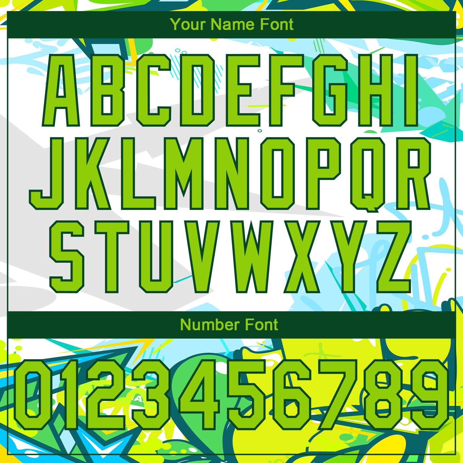 Custom Stitched Graffiti Pattern Neon Green-Green 3D Trendy Abstract Urban Street Art Sports Pullover Sweatshirt Hoodie