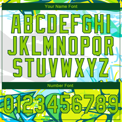 Custom Stitched Graffiti Pattern Neon Green-Green 3D Trendy Abstract Urban Street Art Sports Pullover Sweatshirt Hoodie