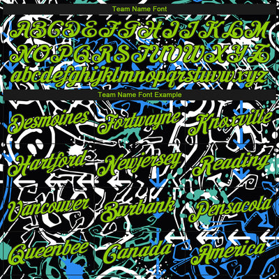 Custom Stitched Graffiti Pattern Neon Green-Black 3D Abstract Grunge Art Sports Pullover Sweatshirt Hoodie