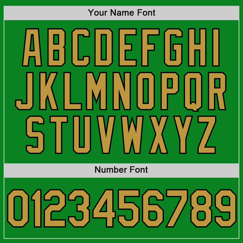 Custom Grass Green Old Gold-Black Authentic Baseball Jersey