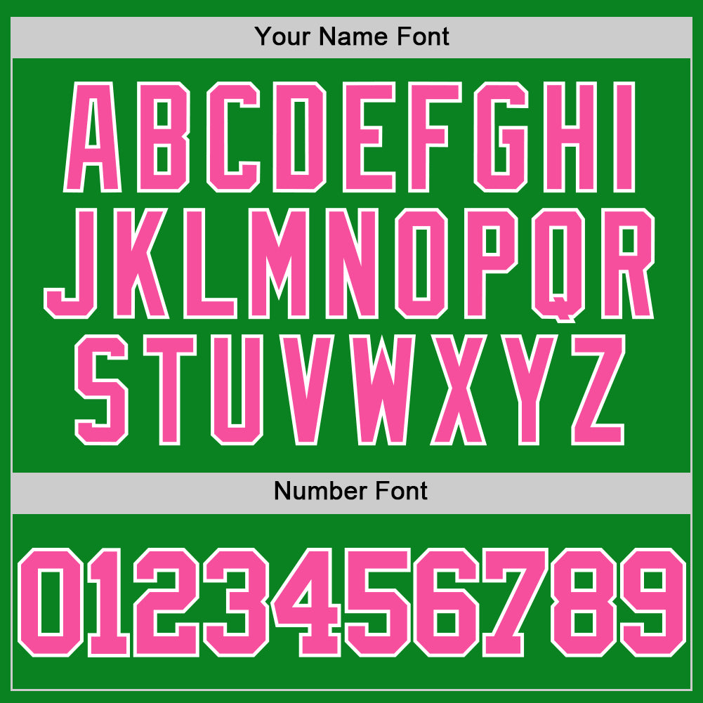 Custom Grass Green Pink-White Authentic Basketball Jersey